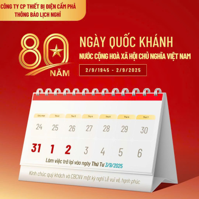 THÔNG BÁO NGHỈ LỄ 02/9 NĂM 2025